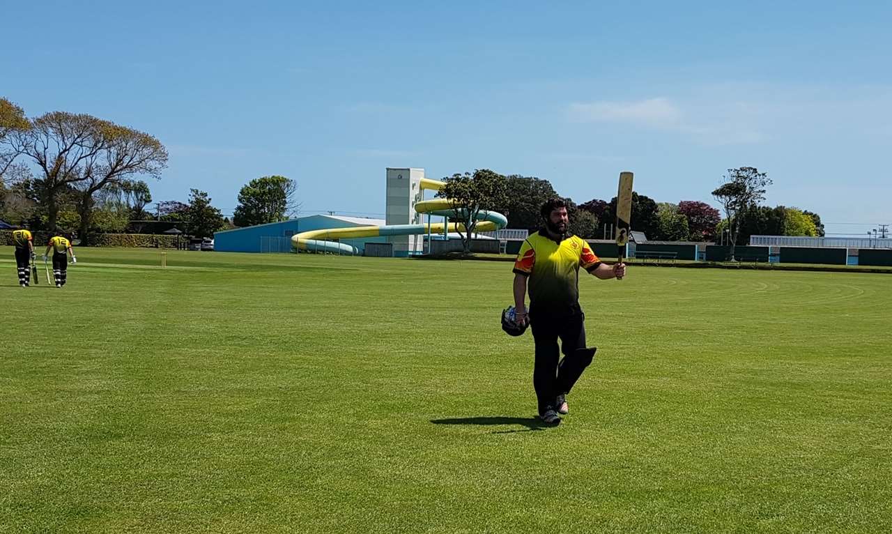 Dombroski stars with bat and ball